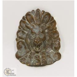 VINTAGE COPPER & BRASS LION ACCENT