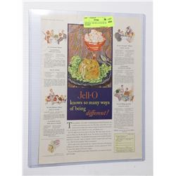 1929 JELL-O COLOR AD FRAMED
