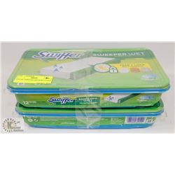 LOT OF 2 SWIFFER SWEEPER CLOTHS