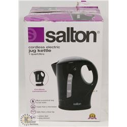SALTON 1 LITER CORDLESS ELECTRIC KETTLE BLACK