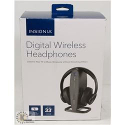 NEW INSIGNIA WIRELESS TV HEADSET 33' RANGE