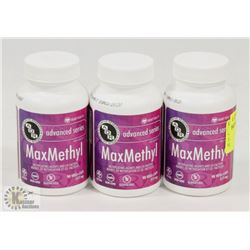 3 BOTTLES OF 90 ADVANCED VEGI-CAPS MAXMETHYL