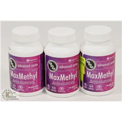 3 BOTTLES OF 90 ADVANCED VEGI-CAPS MAXMETHYL