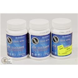 3 BOTTLES OF 100 VEGI-CAPS MSM+ GLUCOSAMINE