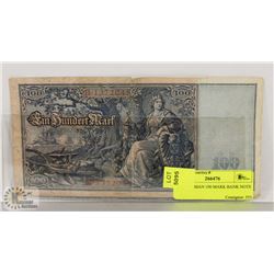 1908 GERMAN 100 MARK BANK NOTE