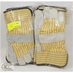 2 BUNDLES OF 70% LEATHER WORK GLOVES