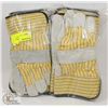 Image 1 : 2 BUNDLES OF 70% LEATHER WORK GLOVES