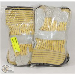 2 BUNDLES OF 70% LEATHER WORK GLOVES