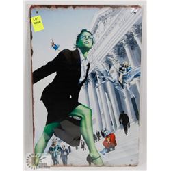 NEW 12" X 8" SHE HULK METAL SIGN