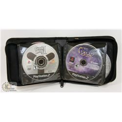 CD BINDER OF 26 PLAYSTATION 2 GAMES INCLUDING