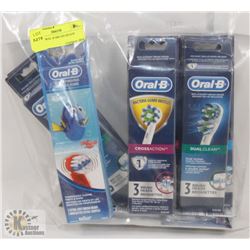 BAG OF ORAL B BRUSH HEADS