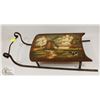 Image 1 : DECORATIVE SLEIGH WITH LIGHTHOUSE PAINTED ON IT