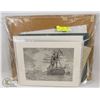 Image 1 : GROUP OF 12 MATTED PRINTS WITH MARITIME THEME