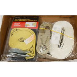 NEW RATCHET CARGO STRAP & NEW TOW STRAP