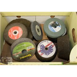 BOX OF GRINDING WHEELS/STONES