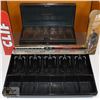 Image 1 : BOX WITH CASH DRAWER TRAY AND VINTAGE STEEL CASH