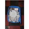 Image 1 : TOTE OF DISHWARE AND MORE
