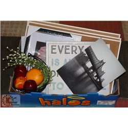 FLAT OF SHOWHOME WALL ART AND CENTERPIECE FAKE