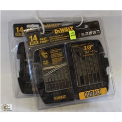 2 NEW DEWALT 14 PIECES COBALT DRILL BIT SET