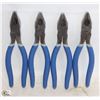 Image 1 : 4 NEW JET 8" LINEMAN'S PLIERS
