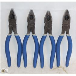 4 NEW JET 8" LINEMAN'S PLIERS