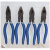 Image 1 : 4 NEW JET 8" LINEMAN'S PLIERS