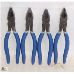 4 NEW JET 8" LINEMAN'S PLIERS