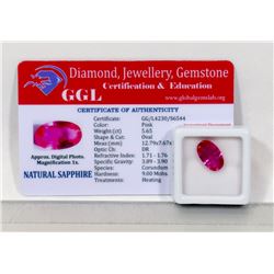 #86-NATURAL PINK SAPPHIRE GEMSTONE 5.65CT