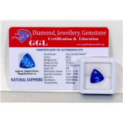 #83-NATURAL BLUE SAPPHIRE GEMSTONE 8.15CT