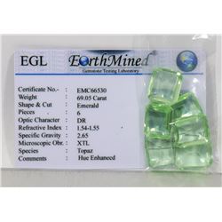 #16-GREEN TOPAZ GEMSTONE 69.05CT