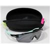 Image 1 : GENUINE OAKLEY BLACK & AQUA SUNGLASSES WITH CASE