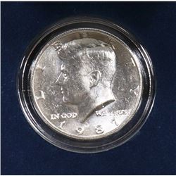 SCARCE KEY DATE U.S 1987 JFK HALF DOLLAR COIN
