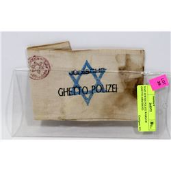 NAZI JEWISH POLICE WARSAW GHETTO ARM BAND