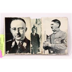 LOT OF 3 NAZI PICTURES ADOLF HITLER AND HIMLER