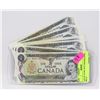 Image 1 : LOT OF 10 UNC 1973 CANADIAN $1.00 BILLS