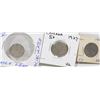 Image 1 : LOT OF TWO 1927 & ONE 1923 CANADIAN GV 5 CENT COIN