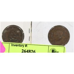 LOT OF 2 USA 1902-1903 INDIAN HEAD PENNIES