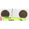 Image 1 : LOT OF 2 USA 1902-1903 INDIAN HEAD PENNIES