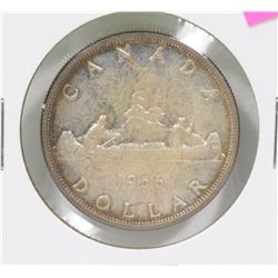 UNCIRCULATED CANADIAN 1956 QEII SILVER $1 COIN