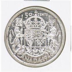 1946 CANADIAN GVI SILVER 50 CENT COIN