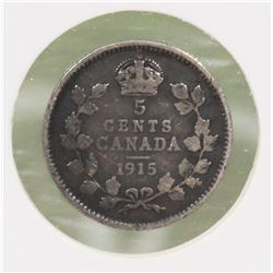 SCARCE KEY DATE 1915 GV 5 CENT COIN