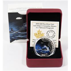 RCM FINE SILVER COIN 2015 $20 FINE SILVER COIN: