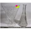 Image 1 : LOT OF TWO PINWHEEL CRYSTAL VASES