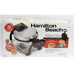 HAMILTON BEACH BELGIAN STYLE FLIP WAFFLE MAKER