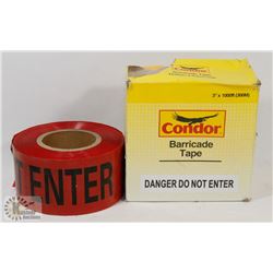 LOT OF 2 NEW 3" X 1000' BARRICADE TAPE