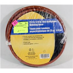 25FT OXY ACETYLENE WELDING HOSE, NEW IN PACKAGE