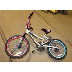 POLICE SEIZURE MONSTER HIGH SILVER AND PURPLE BIKE