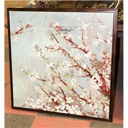 LARGE WOOD FRAMED CANVAS SHOWHOME ARTWORK