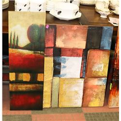 LOT OF 2 STRETCHED CANVAS SHOWHOME ARTWORK