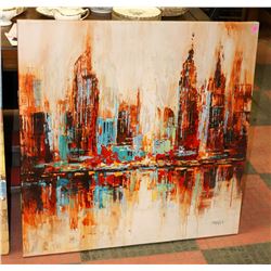 STRETCHED CANVAS CITY SHOWHOME ARTWORK
